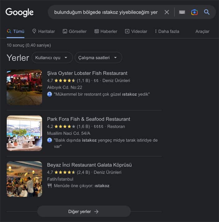 semantik SEO arama sonucu